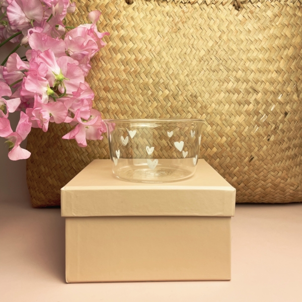 coppetta vetro cuoricini simple day