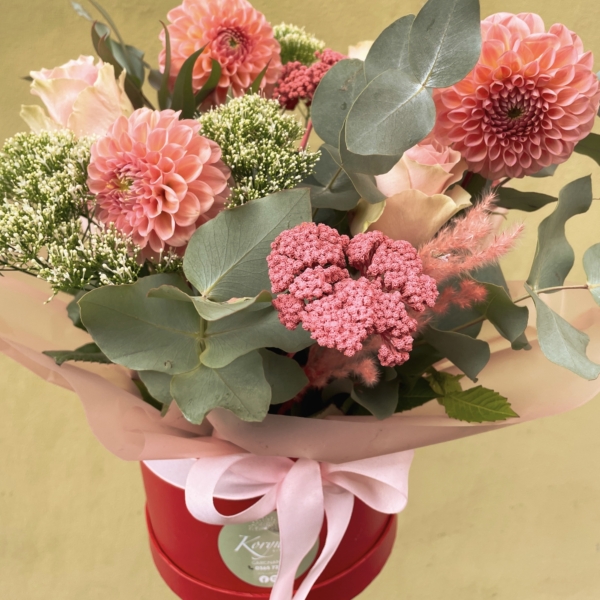 flowers box fiori dalie rose