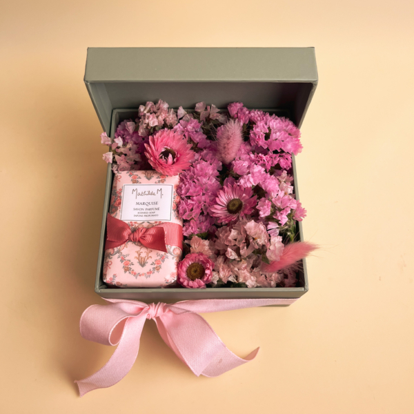flowers box fiori secchi e saponetta profumata
