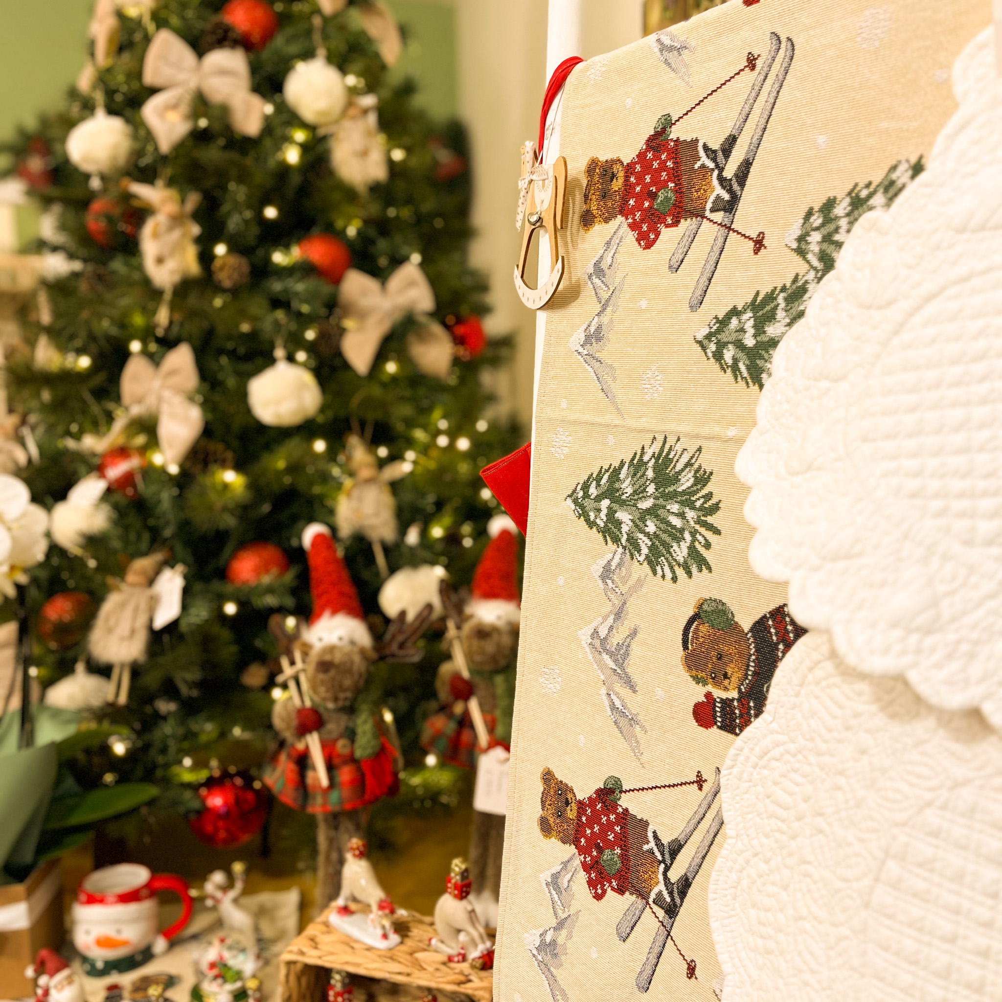 runner tavola tessuto natale orsetti